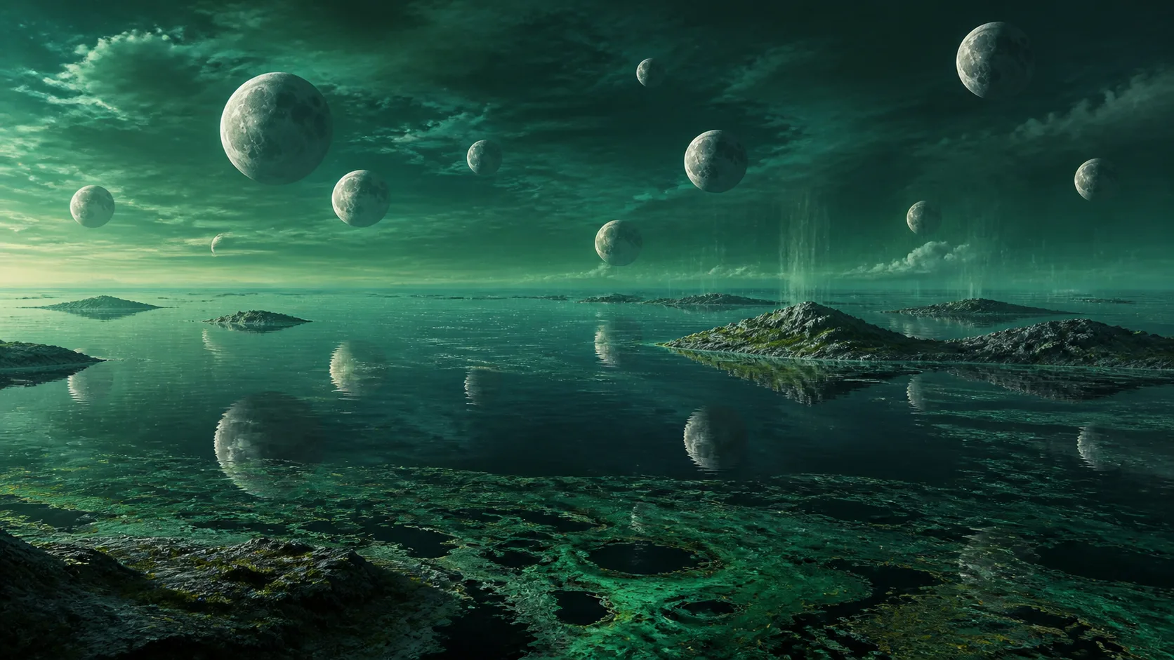 Spore ocean and islands on Lumar