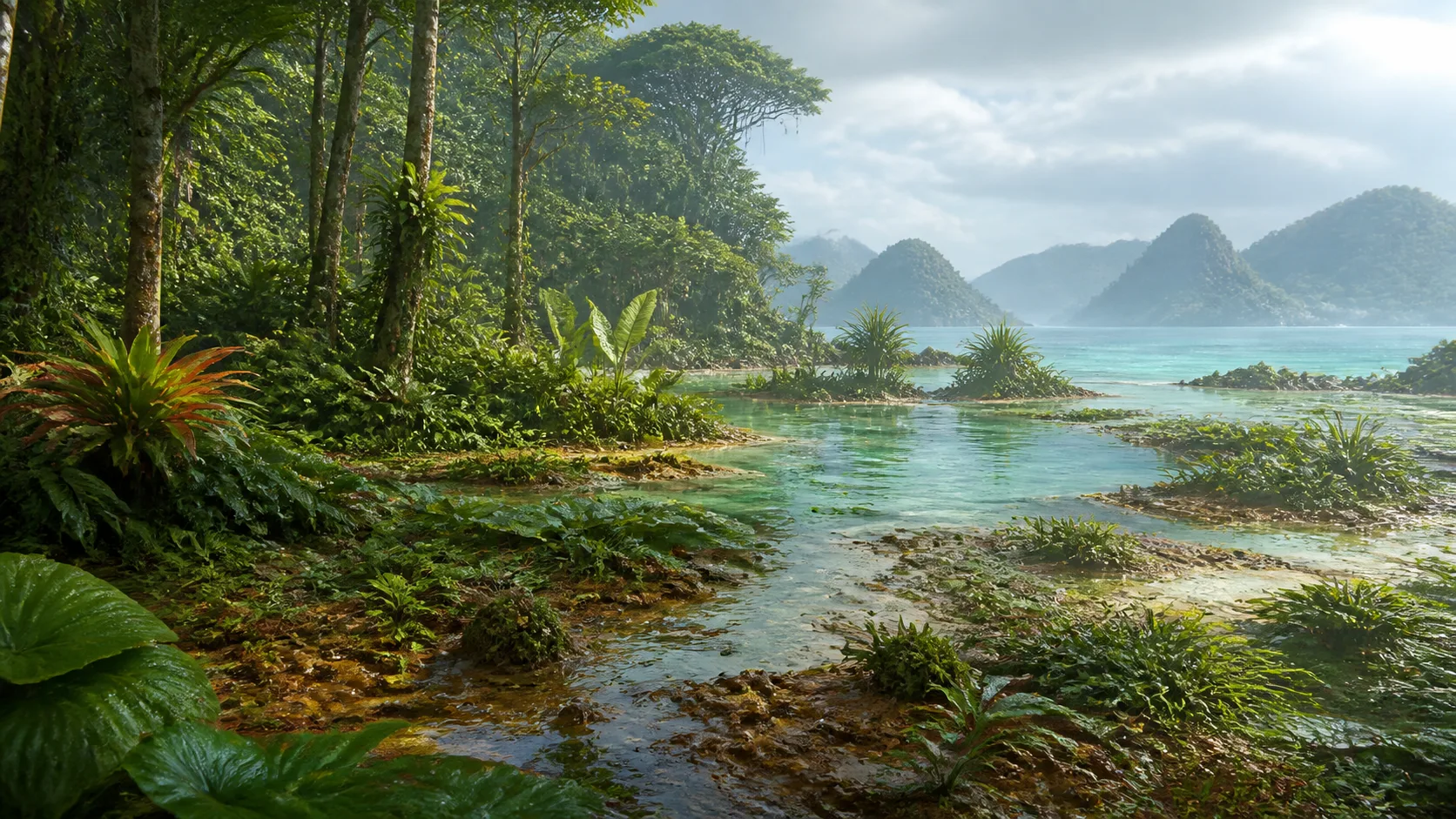 Humid rainforest and tropical coast on Nalthis